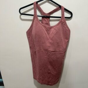 Ribbed Pink Tank Top